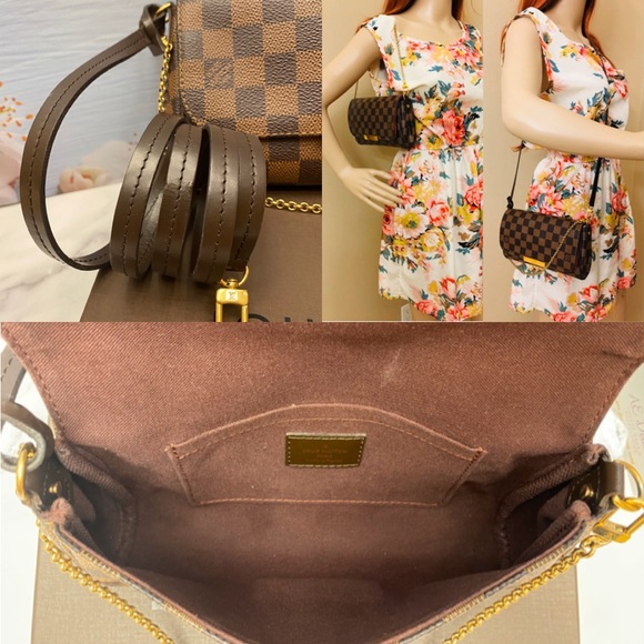 ⛔️SOLD⛔️Favorite PM Damier Ebene Crossbody(DU2143) - Picture 7 of 8